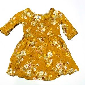 Oshkosh Mustard Floral Dress Size 3T